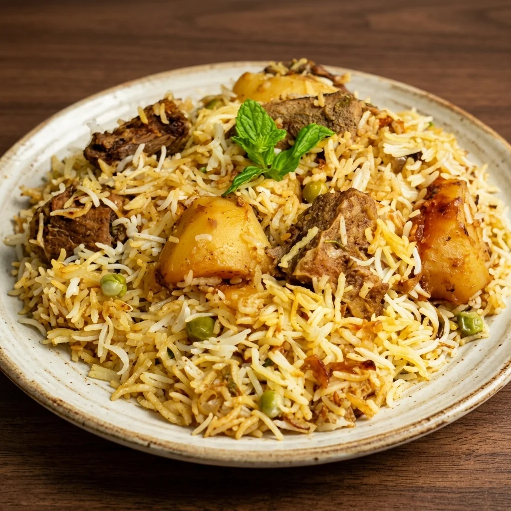 Chicken Biryani — fragrant basmati rice dish at The Flames Indian Cuisine Hamilton